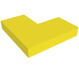 Tile 2 x 2 Corner / Vibrant Yellow