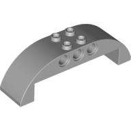 Lego Brick Curved 2 x 8 x 2 Double / Light Bluish Gray