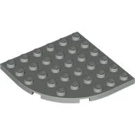 Plate Round Corner 6 x 6 / Light Gray