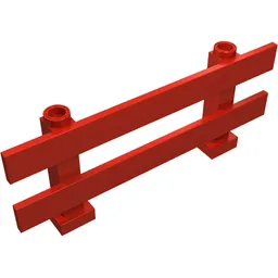 Fence 1 x 8 x 2 2/3 / Red