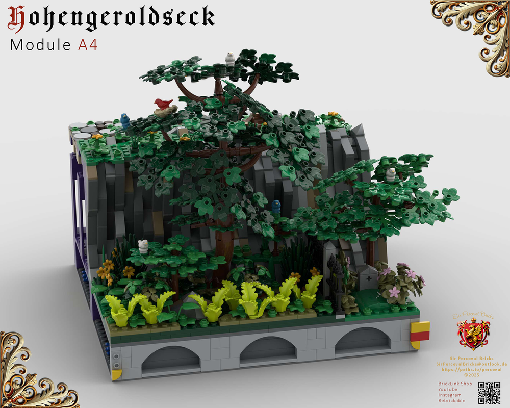 Lego A4 Castle Hohengeroldseck - Landscape & graveyard (Castle Part 1)