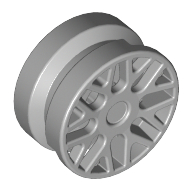 Lego Wheel 11 x 6 with 8 'Y' Spokes [Plain] / Light Bluish Gray