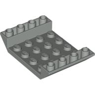 Lego Brick Sloped Inverted 45° 6 x 4 Double with 4 x 4 Recessed / Light Gray