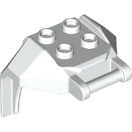 Plate Special, 2 x 2 Studs and Handle, Closed Ends (Mech Chest Plate / Armor) / White