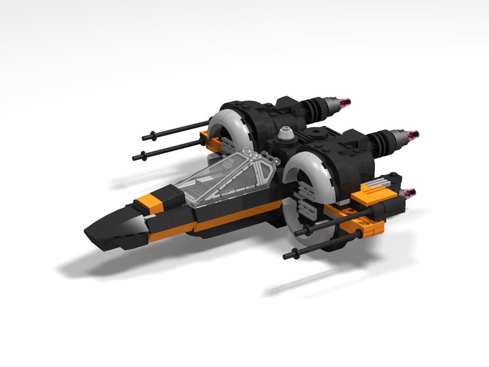 Lego Chibi X-Wing T70 Black