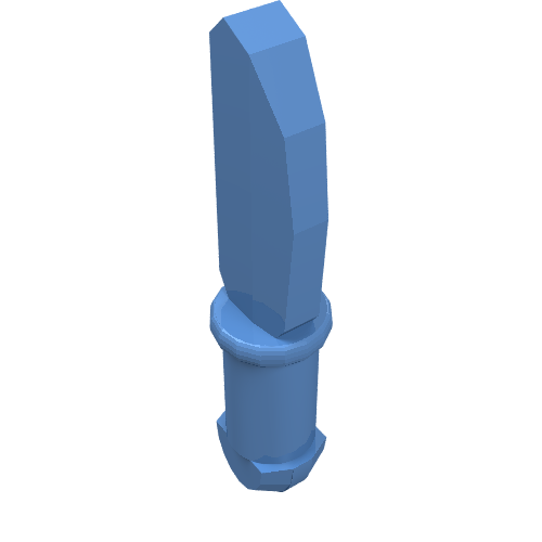 Lego Equipment Cutlery - Knife [Kitchen Implements Kit] / Medium Blue