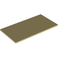 Lego Tile 8 x 16 with Bottom Tubes / Tan