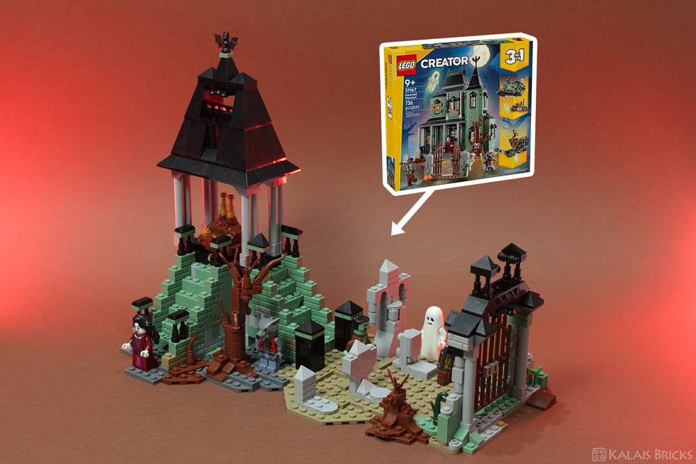 Lego Cemetery with Mausoleum - Model D for Creator 31167 set