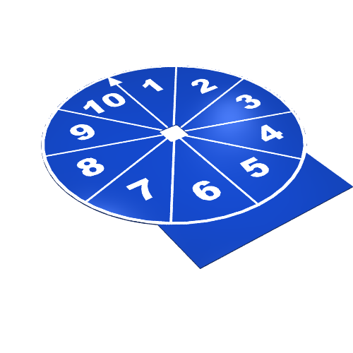 Lego Dial with Numbers Print / Lime