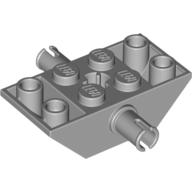 Lego Slope Inverted 45° 4 x 2 Double with Pins and Axle Hole Type 2 [X Opening] / Light Bluish Gray
