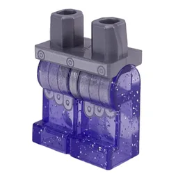 Hips and Glitter Trans-Purple Legs with Silver Pteruges Print / Flat Silver