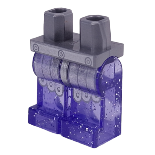 Lego Hips and Glitter Trans-Purple Legs with Silver Pteruges print / Flat Silver