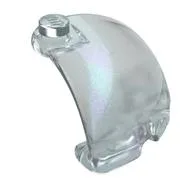 Panel 3 x 3 x 1 2/3 Corner, Curved Top / Opal Trans-Clear