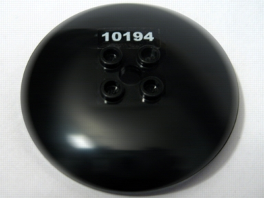 Lego Dish 6 x 6 Inverted (Radar) - Hollow Studs with White '10194' Pattern (Sticker) - Set 10194