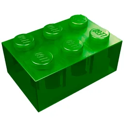 Brick 2 x 3 / Trans-Green