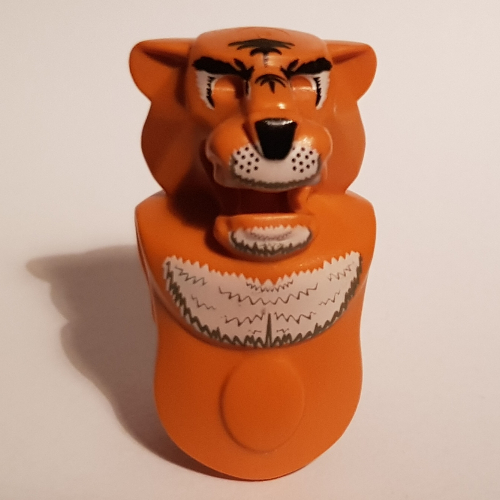 Lego Creature Body Part, Tiger Head and Torso with Tygurah print / Earth Orange