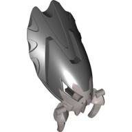 Lego Large Figure Mask Shelek with Marbled Black Pattern / Pearl Light Gray