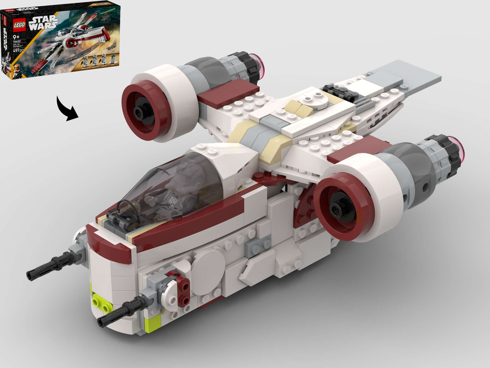 Lego Republic Razor Crest - Alternate Build of 75402 ARC-170 Starfighter