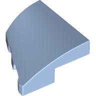 Lego Brick Wedged, Curved 2 x 2 with Stud Notch Right / Bright Light Blue