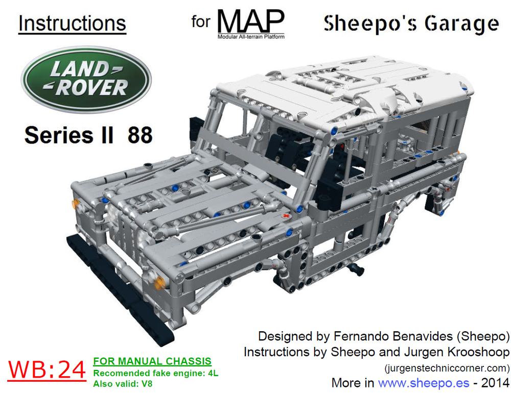 Lego Land-Rover Series II 88 Bodywork (for MAP)