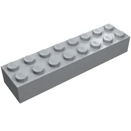 Brick 2 x 8 / Light Bluish Gray