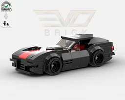 Corvette C2 Stingray 1967 Black/Red Coupe