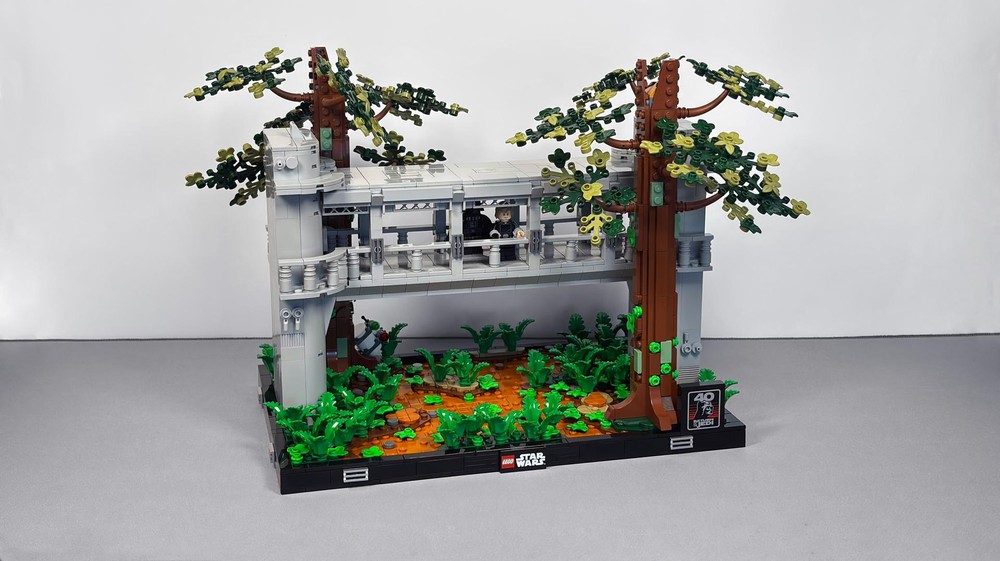 Lego Luke Surrenders to Vader Endor Diorama