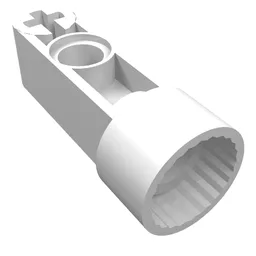 Technic Rotation Joint Socket with 3L Thick Beam / White