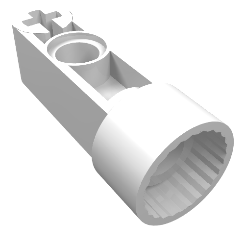 Lego Technic Rotation Joint Socket with 3L Thick Beam / White
