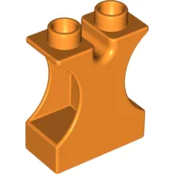 Duplo Brick 1 x 2 x 2 with Side Cutouts and Channel in Top / Orange