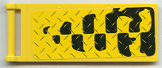 Lego Flag 7 x 3 with Bar Handle with Tire Tracks Pattern (Sticker) - Set 6617
