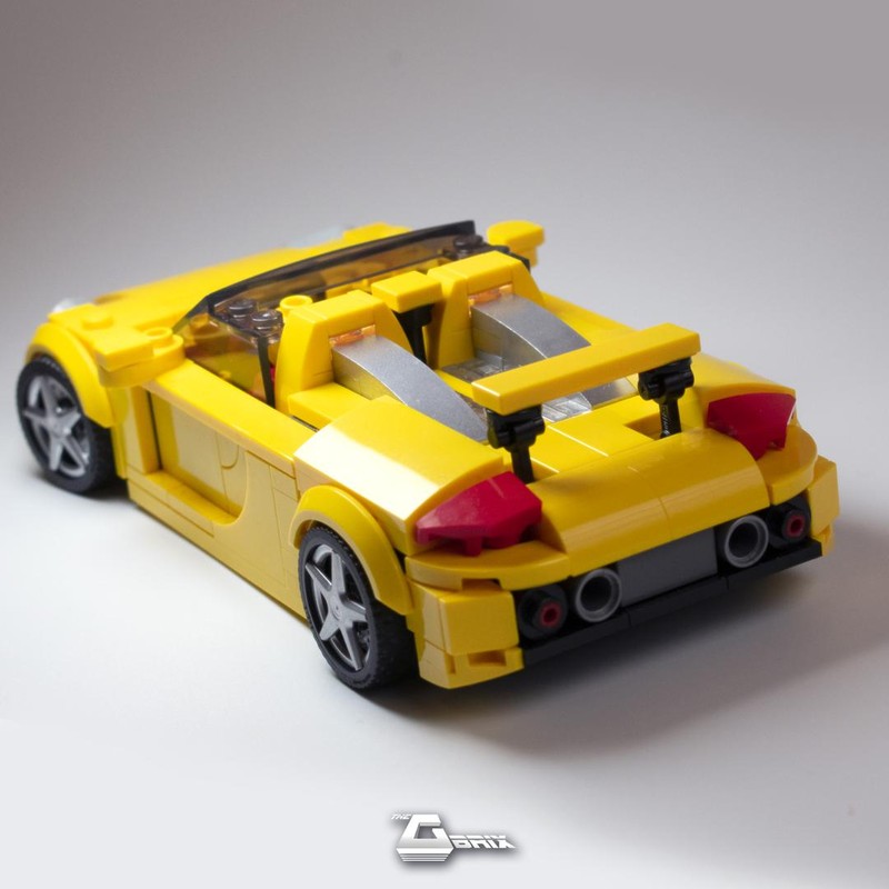 Lego Porsche Carrera GT - Light Bluish Gray / Yellow / Red / Black