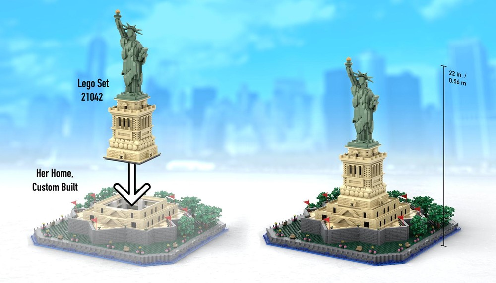 Lego Statue of Liberty - Base Add-on