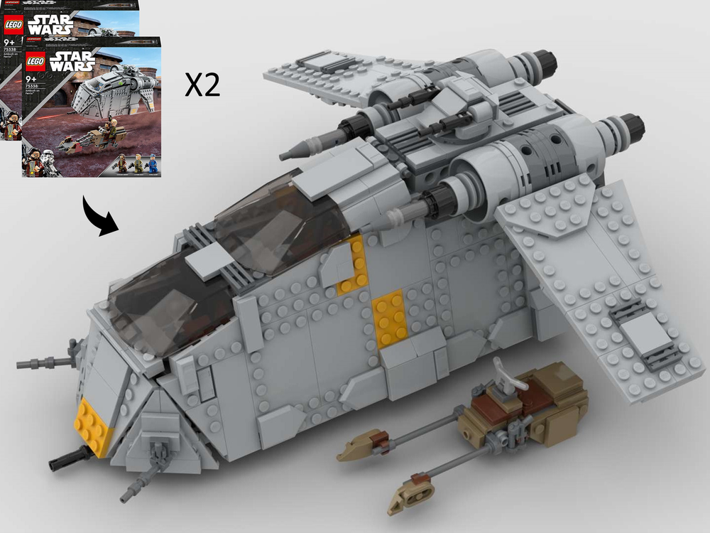 Lego Imperial LAAT Gunship - Alternate Build of 2 x 75338 Ambush on Ferrix