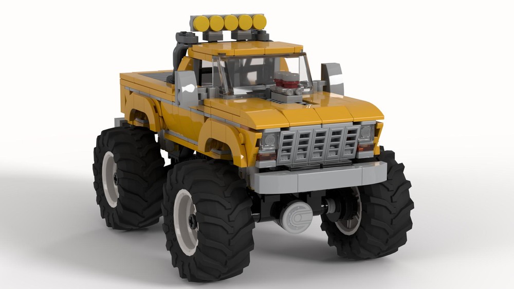 Lego 1979 Ford F-250 Monster Truck in Bright Light Orange!
