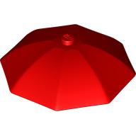 Lego Equipment Umbrella Top with No Bottom Flaps, 6 x 6 with Top Stud / Red