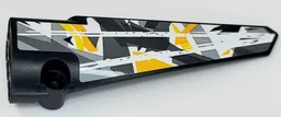 Technic, Panel Fairing # 6 Long Smooth, Side B with White, Yellows and Grays Stone Background Pattern (Sticker) - Set 42069