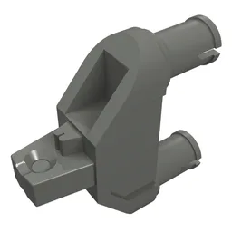 Hinge 1 x 3 Triangle with Two Pins, 1 Locking Finger, Round Pin Holes / Dark Bluish Gray