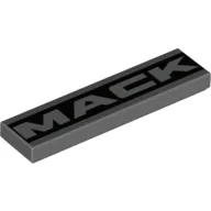 Tile 1 x 4 With MACK Print / Dark Bluish Gray