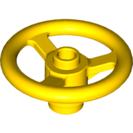 Lego Technic Steering Wheel Small (3 Studs Diameter) / Yellow