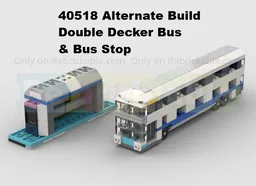 40518 Alt Build - Double Decker Bus & Bus Stop