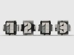 Calendar with KongMing Lock in 2x3 numbers-Black & White
