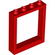 Lego Door Frame 1 x 4 x 4, no Holes / Red