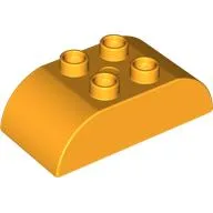 Duplo Brick 2 x 4 Curved Top / Bright Light Orange