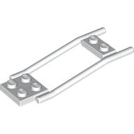Lego Animal / Creature Accessory, Horse Hitching, 1 x 2 Plate and 2 x 2 Plate [Studded] / White