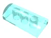 Brick Curved 2 x 4 Double, No Studs, without Groove / Trans-Light Blue