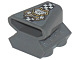 Lego Vehicle, Air Scoop Engine Top 2 x 2 with Checkered Stripe and Pistons Skull Logo Pattern (Sticker) - Set 8302
