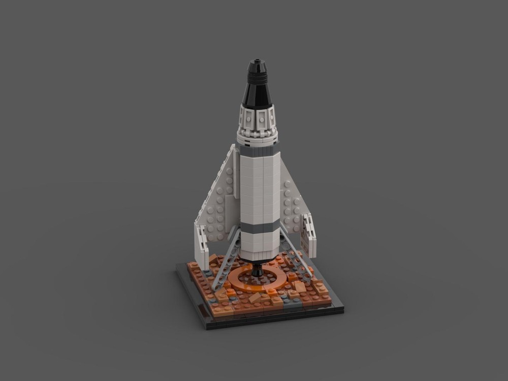 Lego By Gemini to Mars! (1:110 Saturn V scale)