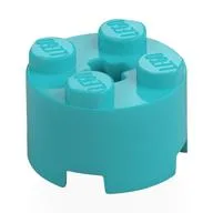 Brick Round 2 x 2 with Axle Hole / Medium Azure