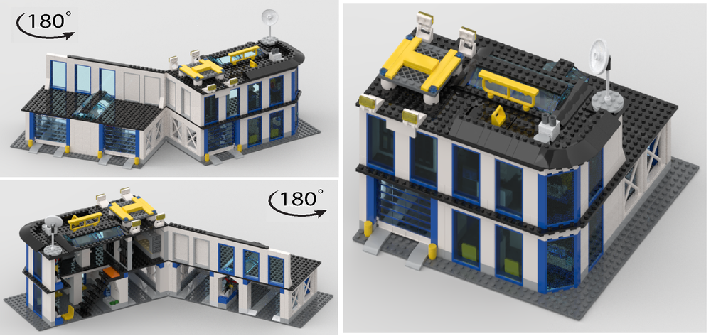 Lego (x) - MOC POLICE STATION MODULAR - REMAKE LEGO 60141